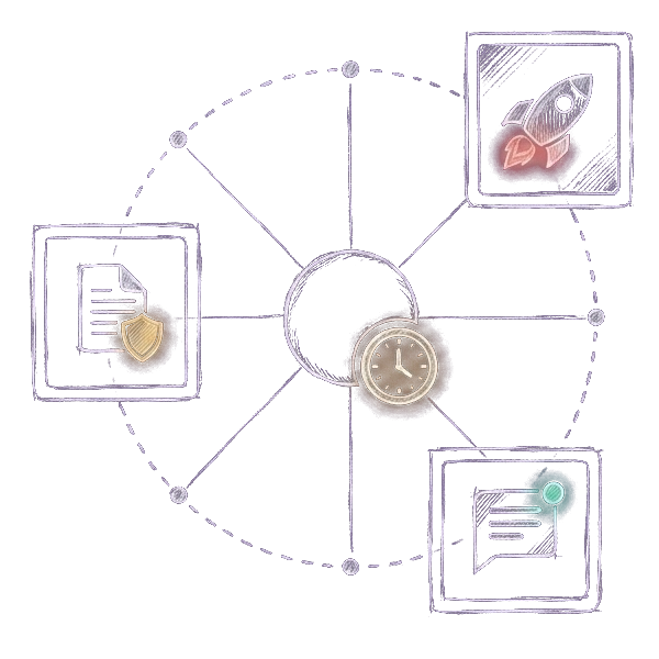 Time to market: a central clock connected to launch, compliance, and messaging touchpoints