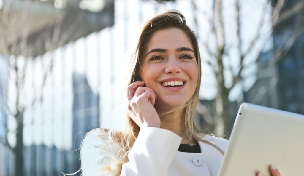 Girl with phone