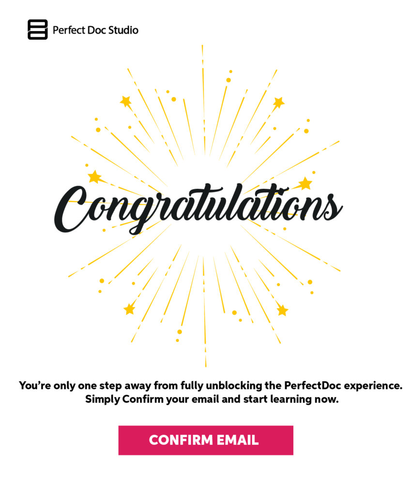 confirmation email