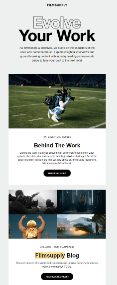 Film Supply- Minimalist Email Design